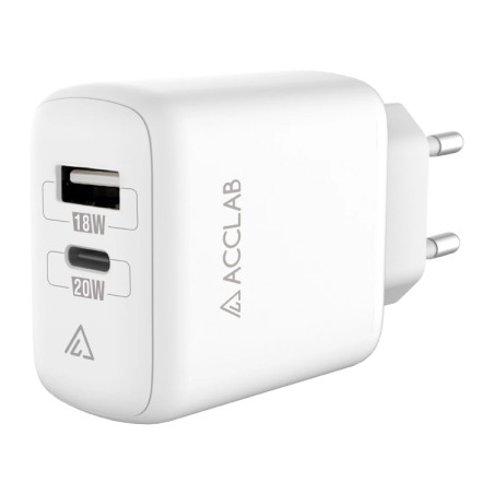 Зарядний пристрій ACCLAB AL-TC220 (1xUSB, 1xType-C) (1283126556494)