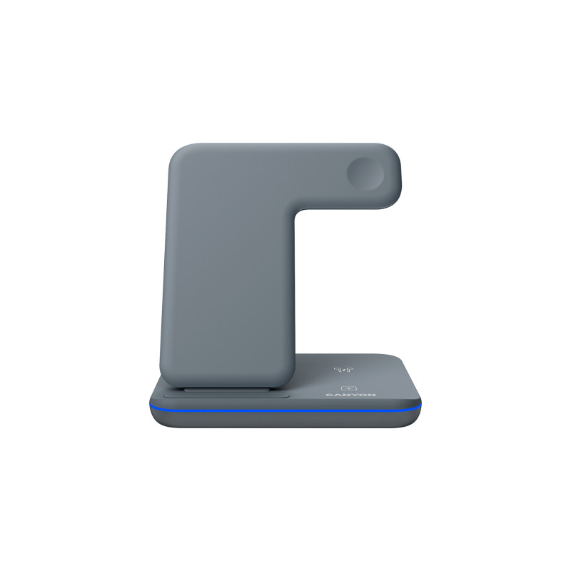 Зарядний пристрій Canyon WS-303, 3in1 Wireless Dark Grey (CNS-WCS303DG)