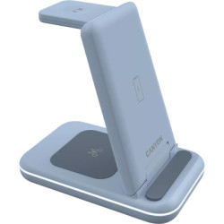 Зарядний пристрій Canyon WS-304 Foldable 3in1 Wireless charger Blue (CNS-WCS304BL)