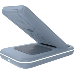 Зарядний пристрій Canyon WS-304 Foldable 3in1 Wireless charger Blue (CNS-WCS304BL)