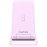 Зарядний пристрій Canyon WS-304 Foldable 3in1 Wireless charger Iced Pink (CNS-WCS304IP)
