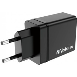 Зарядний пристрій Verbatim USB 30W PD3.0 4-ports black (49700)