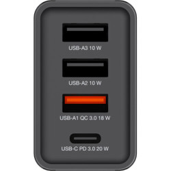 Зарядний пристрій Verbatim USB 30W PD3.0 4-ports black (49700)
