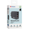 Зарядний пристрій Verbatim USB 30W PD3.0 4-ports black (49700)