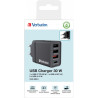 Зарядний пристрій Verbatim USB 30W PD3.0 4-ports black (49700)