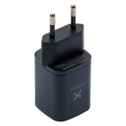 Зарядний пристрій Vinga USB-C PD30W + USB-A QC30W Display 33W Max (VCR30ACDB)