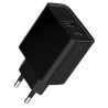 Зарядний пристрій Gembird 1xUSB-A + 1 Type-C (PD20Вт + QC3.0 18Вт) black (TA-UC-PDQC20-01-BK)