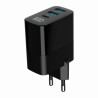 Зарядний пристрій Gembird 2хUSB-A (QC3.0 18W) + 1хType-C (PD20W) LCD black (TA-UC-PDQC30LCD-BK-02)