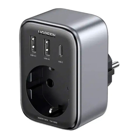 Зарядний пристрій Ugreen 3xUSB 30W Outlet Extender (2хUSB-A+USB-C) CD314 (90613)