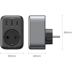 Зарядний пристрій Ugreen 3xUSB 30W Outlet Extender (2хUSB-A+USB-C) CD314 (90613)