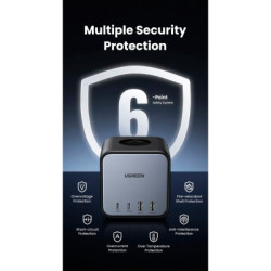 Зарядний пристрій Ugreen 4xUSB 65W DigiNest Cube (2хUSB-C+2xUSB-A) CD268 (60113)