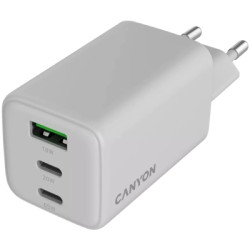 Зарядний пристрій Canyon CU65ACC GaN 65W 2xPD 1xQC EU White (CNS-CUW65ACC)