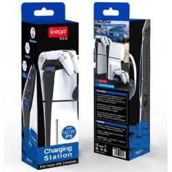 Зарядний пристрій iPega PG-P5S016 Для геймпадів DualSense PS5 Sony PlayStation 5 Slim Black (PG-P5S016)