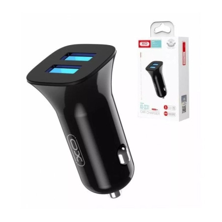 Зарядний пристрій XO CC31 2.4A/2 USB Black (XO-СC31-BK)
