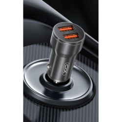 Зарядний пристрій XO CC48 2.4A/2 USB + microUSB Grey (XO-CC48m-GR)