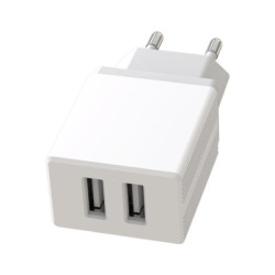 Зарядний пристрій XO L75 2USB/2.4A + Lightning White (XO-L75-L)