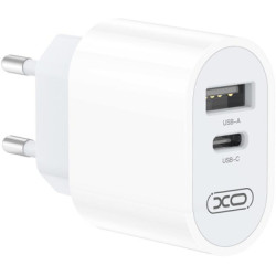 Зарядний пристрій XO L97 (1Type-C/1USB/2.4A) + Type-C - Lightning White (XO-L97-LG)