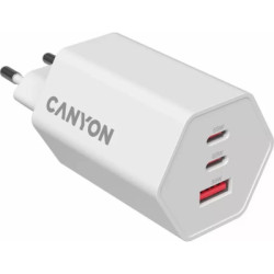 Зарядний пристрій Canyon HEXAGON 65 GaN 65W 2xPD 1xQC EU White (CND-CHAHEX65W)