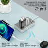 Зарядний пристрій Promate 18W 2xUSB-A (biplug-qc3.eu-bk)