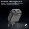 Зарядний пристрій Promate 18W 2xUSB-A (biplug-qc3.eu-bk)