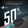 Зарядний пристрій Promate 33W USB-C + USB-A (powerport-33.black)