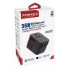Зарядний пристрій Promate tripmate-36w.black