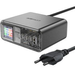 Зарядний пристрій Acefast 4xUSB 218W (3xUSB-C + USB-A) Gan Z4 Fast Charger (6974316282587)