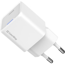 Зарядний пристрій ColorWay GaN Mini 25W PD Port PPS USB-C white (CW-CHS052PD-WT)