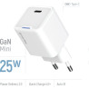 Зарядний пристрій ColorWay GaN Mini 25W PD Port PPS USB-C white (CW-CHS052PD-WT)