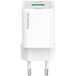 Зарядний пристрій ColorWay GaN Mini 30W PD Port PPS USB (Type-C PD + USB QC4.0) white (CW-CHS053PD-WT)