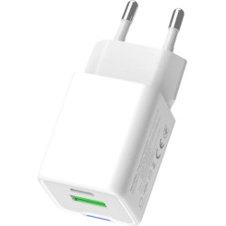 Зарядний пристрій ColorWay GaN Mini 30W PD Port PPS USB (Type-C PD + USB QC4.0) white (CW-CHS053PD-WT)