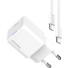 Зарядний пристрій ColorWay GaN Mini 30W PD Port PPS USB-C white + cable Type-C (CW-CHS054PDC-WT)