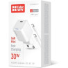 Зарядний пристрій ColorWay GaN Mini 30W PD Port PPS USB-C white + cable Type-C (CW-CHS054PDC-WT)