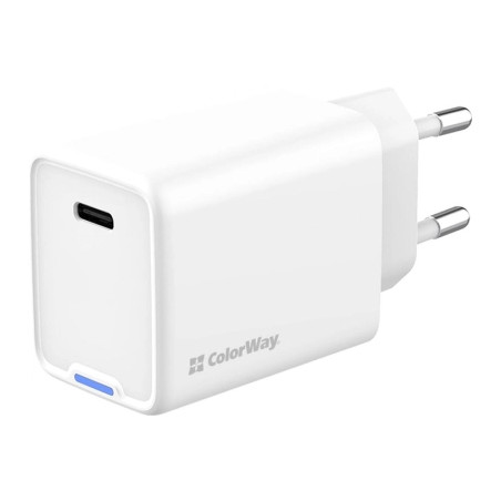 Зарядний пристрій ColorWay GaN Mini 45W PD Port PPS USB-C white (CW-CHS057PD-WT)