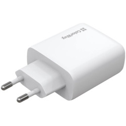 Зарядний пристрій ColorWay GaN Mini 50W PD Port PPS USB (Type-C PD 30W + Type-C PD 20W) white (CW-CHS050PD-WT)
