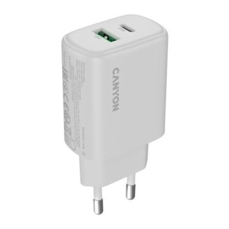 Зарядний пристрій Canyon OnCharge 250 25W 1xPD 1xQC EU White (CNE-CHA250-21)