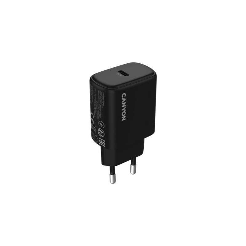 Зарядний пристрій Canyon OnCharge 250 25W 1xPD EU Black (CNE-CHA250-11)