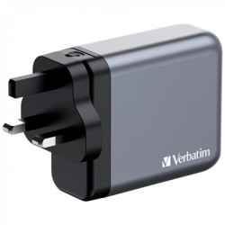Зарядний пристрій Verbatim GaN 140 W 4 ports (2xUSB-C-140 W,USB-C 20 W /USB-A -3.0) (32203)