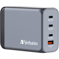 Зарядний пристрій Verbatim GaN 240 W 4 ports (USB-C-140 W,USB-C-100 W,USB-C-65 W /USB-A -3.0) (32205)