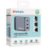 Зарядний пристрій Verbatim GaN 65 W 3 ports (2xUSB-C-65 W /USB-A -3.0) (32201)