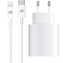 Зарядний пристрій Armorstandart AMHJ83 20W USB-C White + cable USB-C to Lightning (ARM77724)