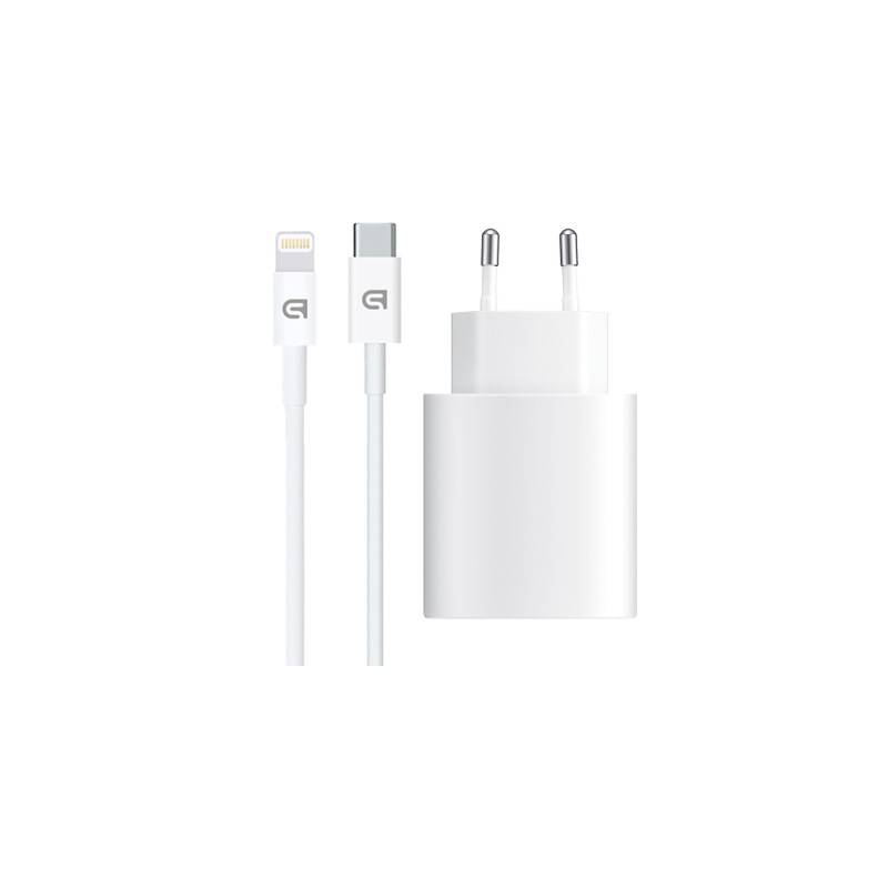 Зарядний пристрій Armorstandart AMHJ83 20W USB-C White + cable USB-C to Lightning (ARM77724)