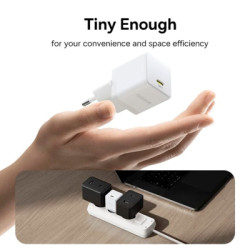 Зарядний пристрій Baseus Palm Fast Charger 1C 30W + Cable 1.0m Type-C 60W white (P10111605213-01)