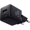 Зарядний пристрій Baseus Palm Fast Charger C+U 20W black (P10111608113-00)
