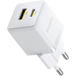Зарядний пристрій Baseus Palm Fast Charger C+U 20W moon white (P10111608213-00)
