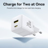 Зарядний пристрій Baseus Palm Fast Charger C+U 20W moon white (P10111608213-00)