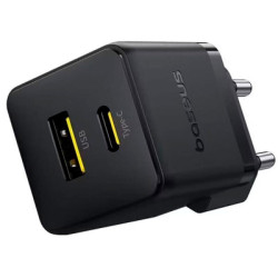 Зарядний пристрій Baseus Palm Fast Charger C+U 30W cluster black (P1011160A113-00)