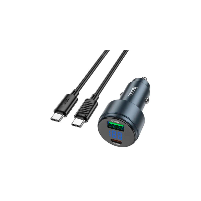 Зарядний пристрій HOCO HOCO Z57 Glorious single-port USB -C PD30W + cable USB-C Metal Gray (6942007633062)