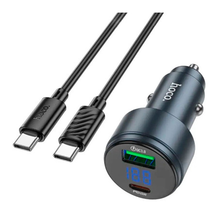 Зарядний пристрій HOCO HOCO Z57 Glorious single-port USB -C PD30W + cable USB-C Metal Gray (6942007633062)