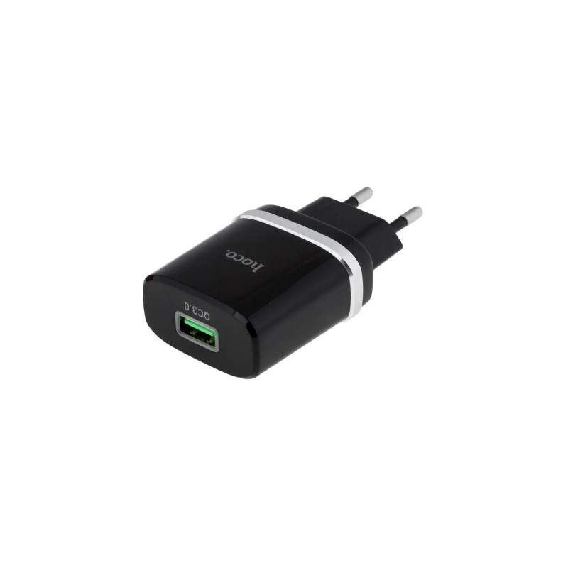Зарядний пристрій HOCO C12Q Smart USB QC3.0 18W Black (6931474716255)